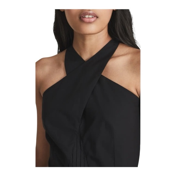 REISS Jessie Black Cotton Jumpsuit Size Large - Picture 15 of 15